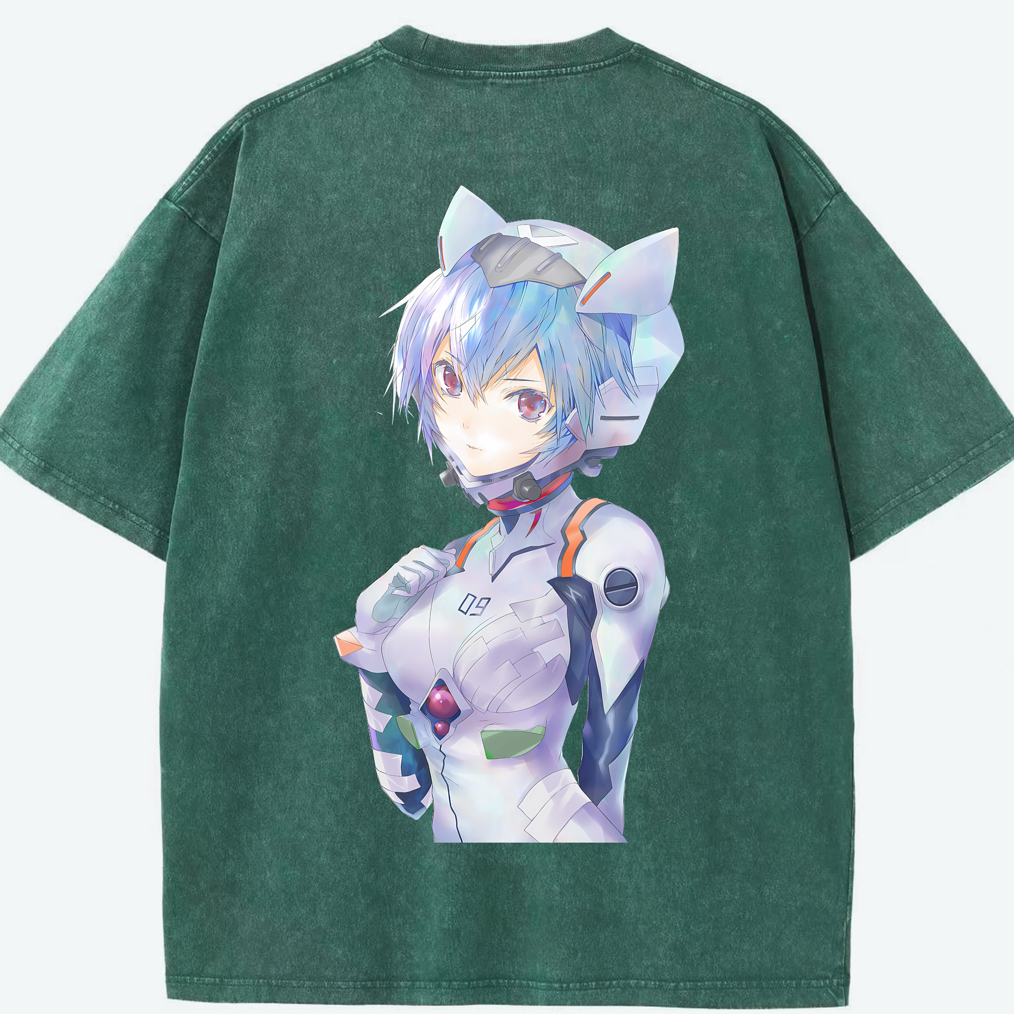 （画像用） EVA 新世紀エヴァンゲリオン 綿100% ヴィンテージ風 半袖Tシャツ（背面プリント）